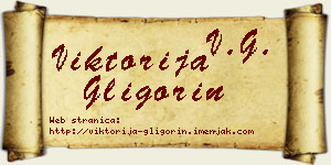 Viktorija Gligorin vizit kartica